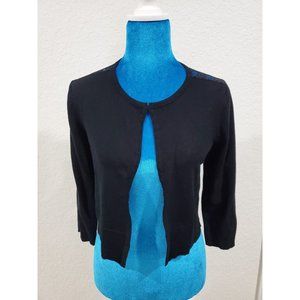 cable and Gauge Black Lace Cardigan Size S/P